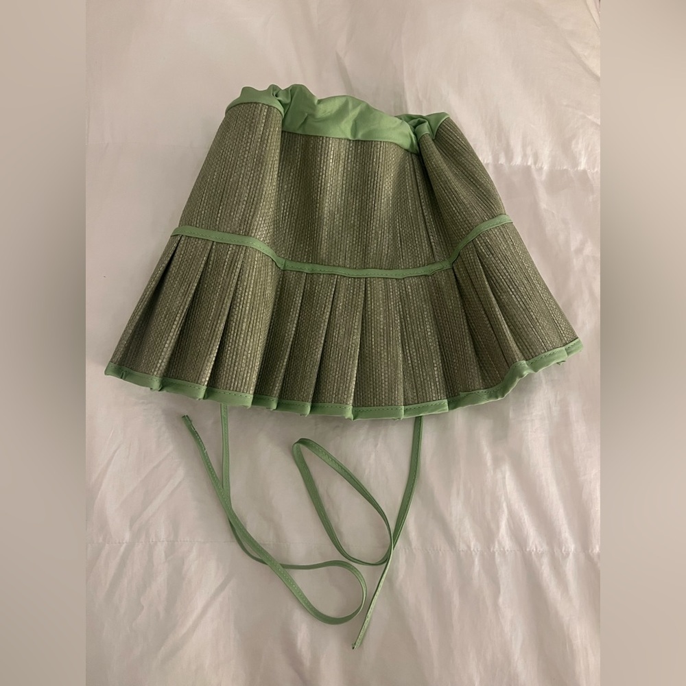 Green woven sunhat